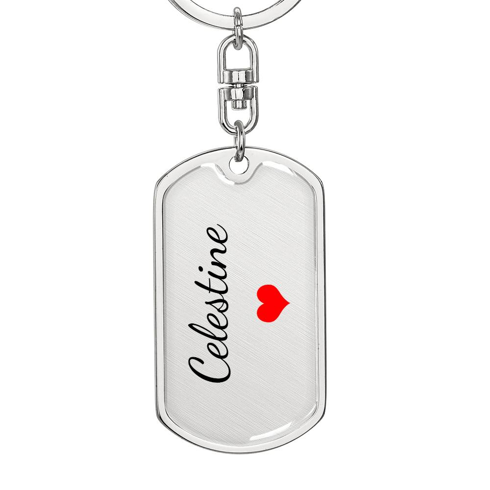 Celestine Keychain – Name Keychain Gift