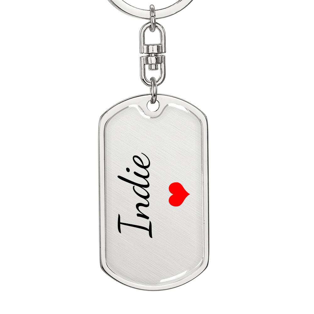 Indie Keychain – Custom Name Keychain for Women