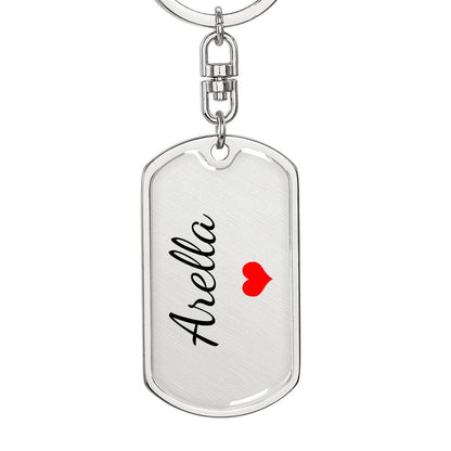 Arella Keychain – Custom Name Keychain for Women