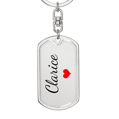 Clarice Keychain – Name Keychain for Women