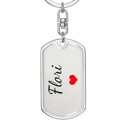 Flori Keychain – Custom Name Keychain for Women