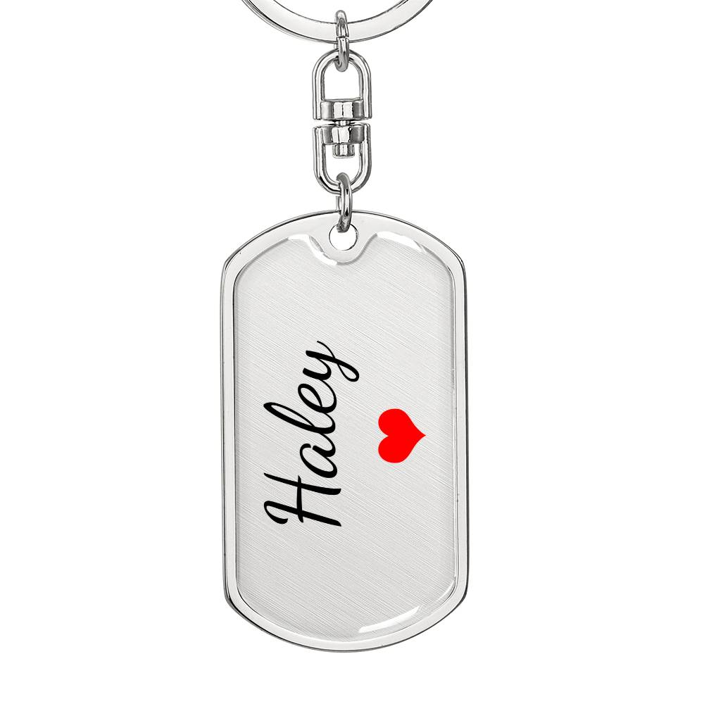 Haley Keychain – Custom Name Keychain for Women