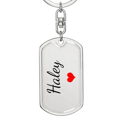 Haley Keychain – Custom Name Keychain for Women