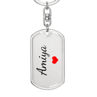 Load image into Gallery viewer, Amiya Keychain – Custom Name Keychain for Women
