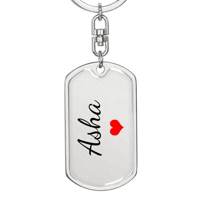 Asha Keychain – Custom Name Keychain for Women