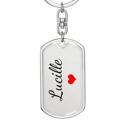 Lucille Keychain – Name Keychain for Women