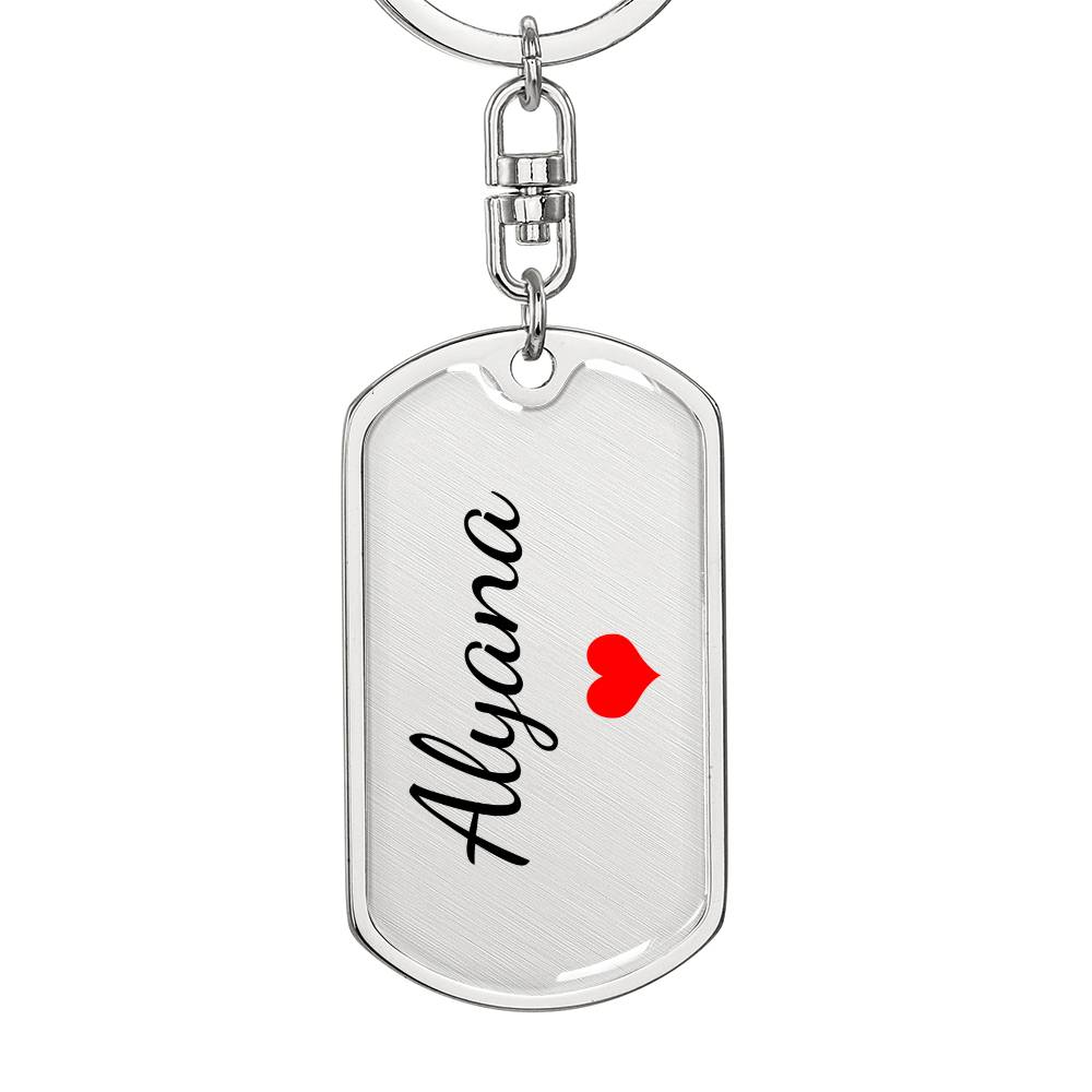 Alyana Keychain – Custom Name Keychain for Women