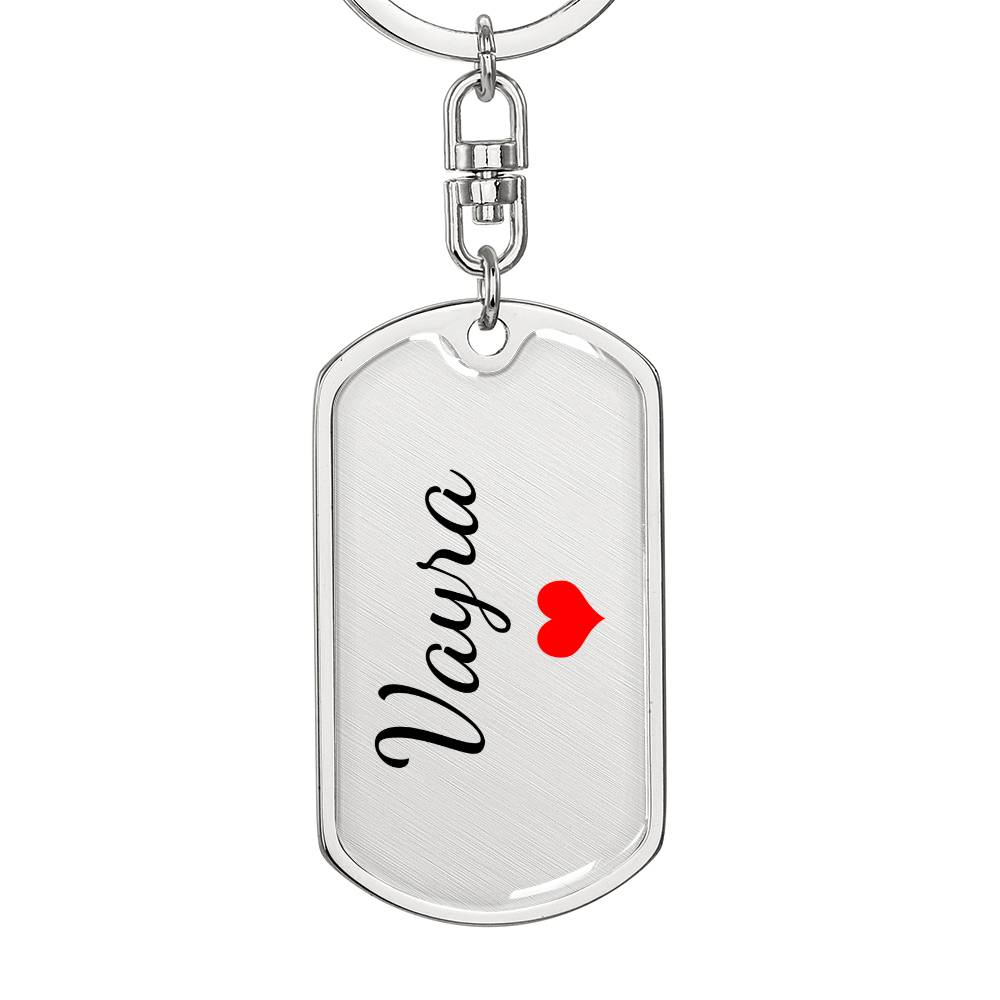 Vayra Keychain – Custom Name Keychain for Women