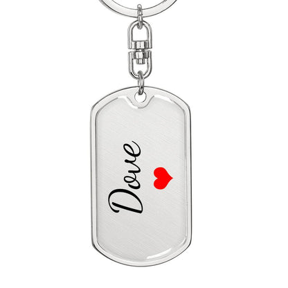 Dove Keychain – Custom Name Keychain for Women