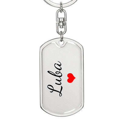 Luba Keychain – Custom Name Keychain for Women