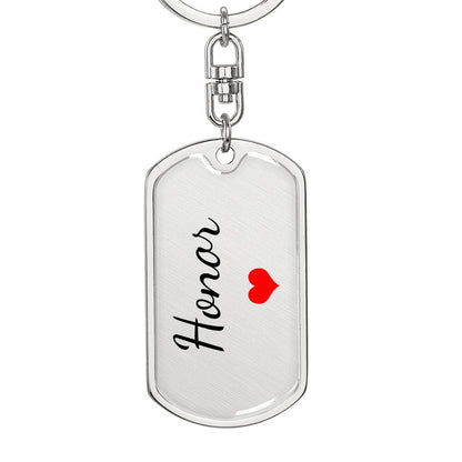 Honor Keychain – Custom Name Keychain for Women