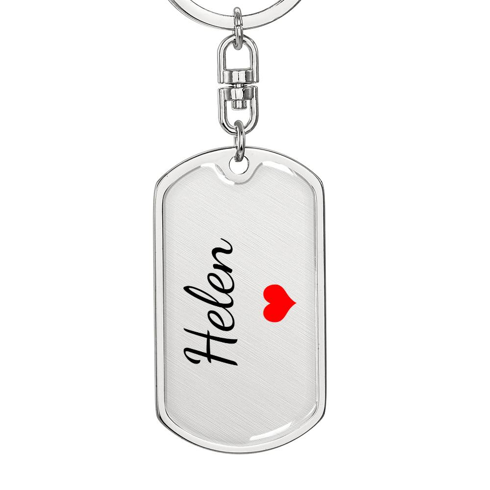 Helen Keychain – Custom Name Keychain for Women