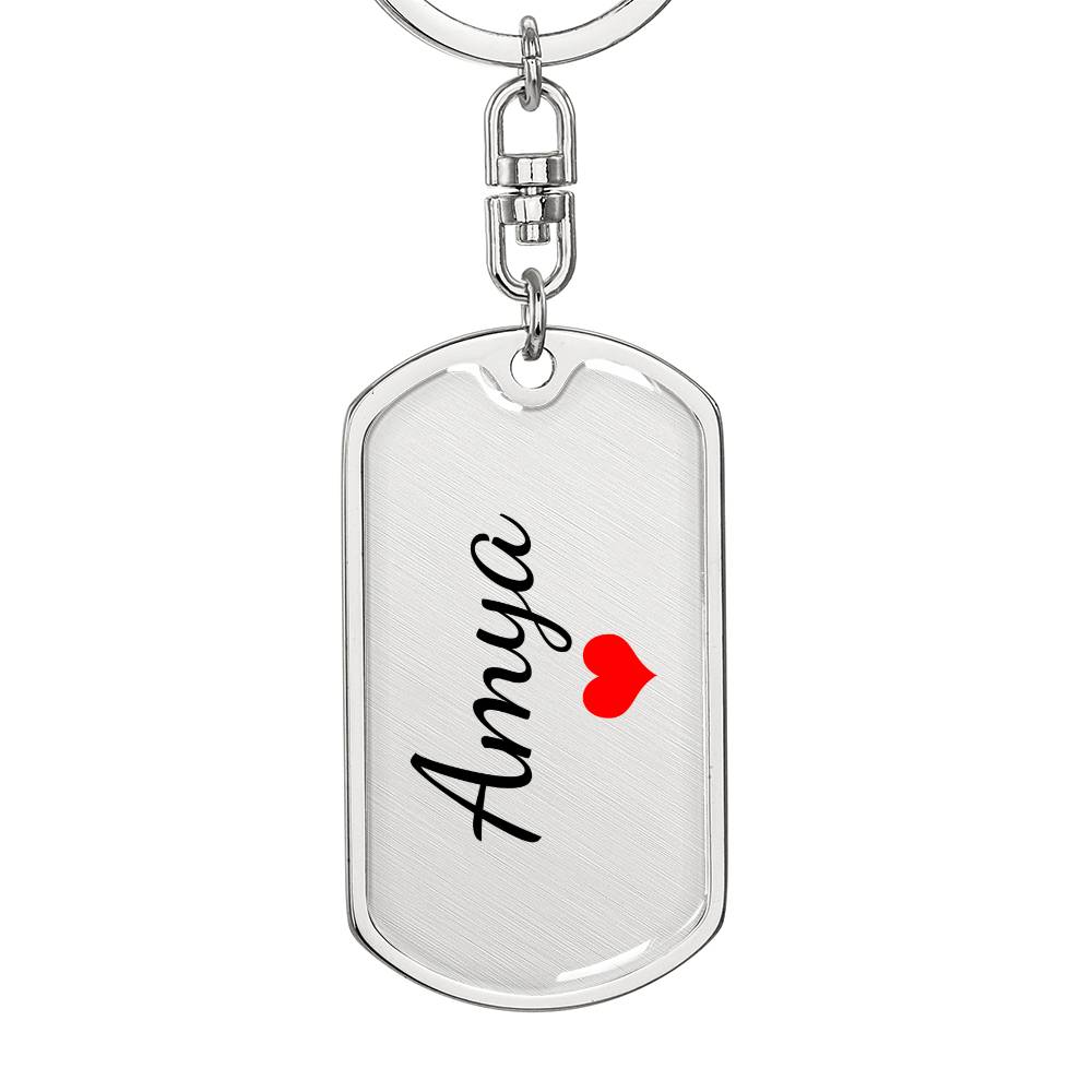 Amya Keychain – Custom Name Keychain for Women
