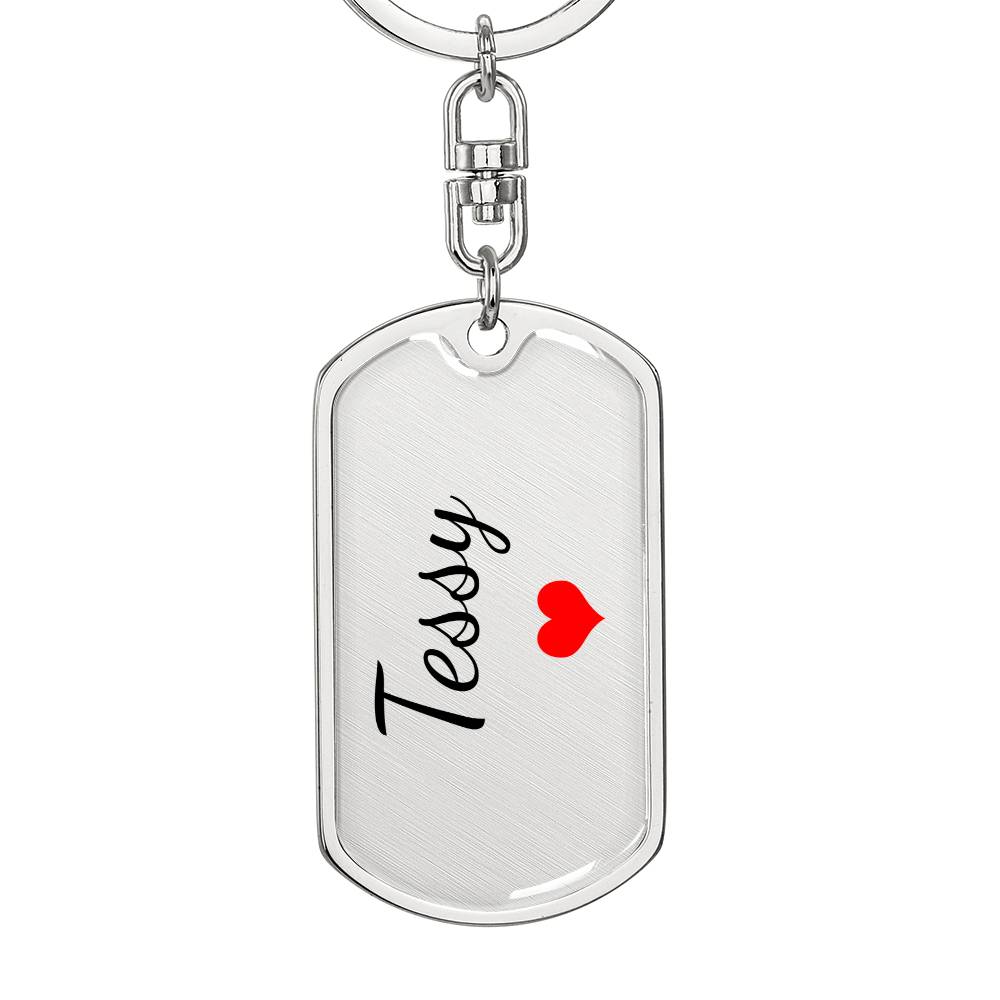 Tessy Keychain – Custom Name Keychain for Women