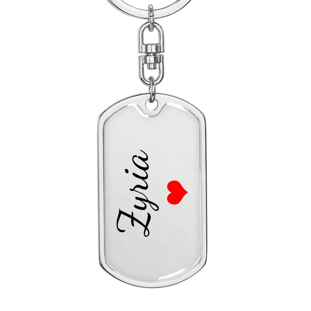Zyria Keychain – Custom Name Keychain for Women