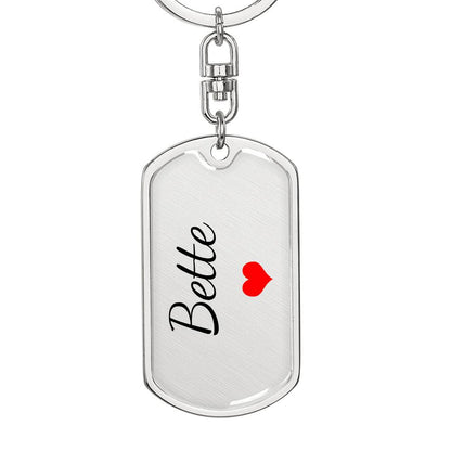 Bette Keychain – Custom Name Keychain for Women