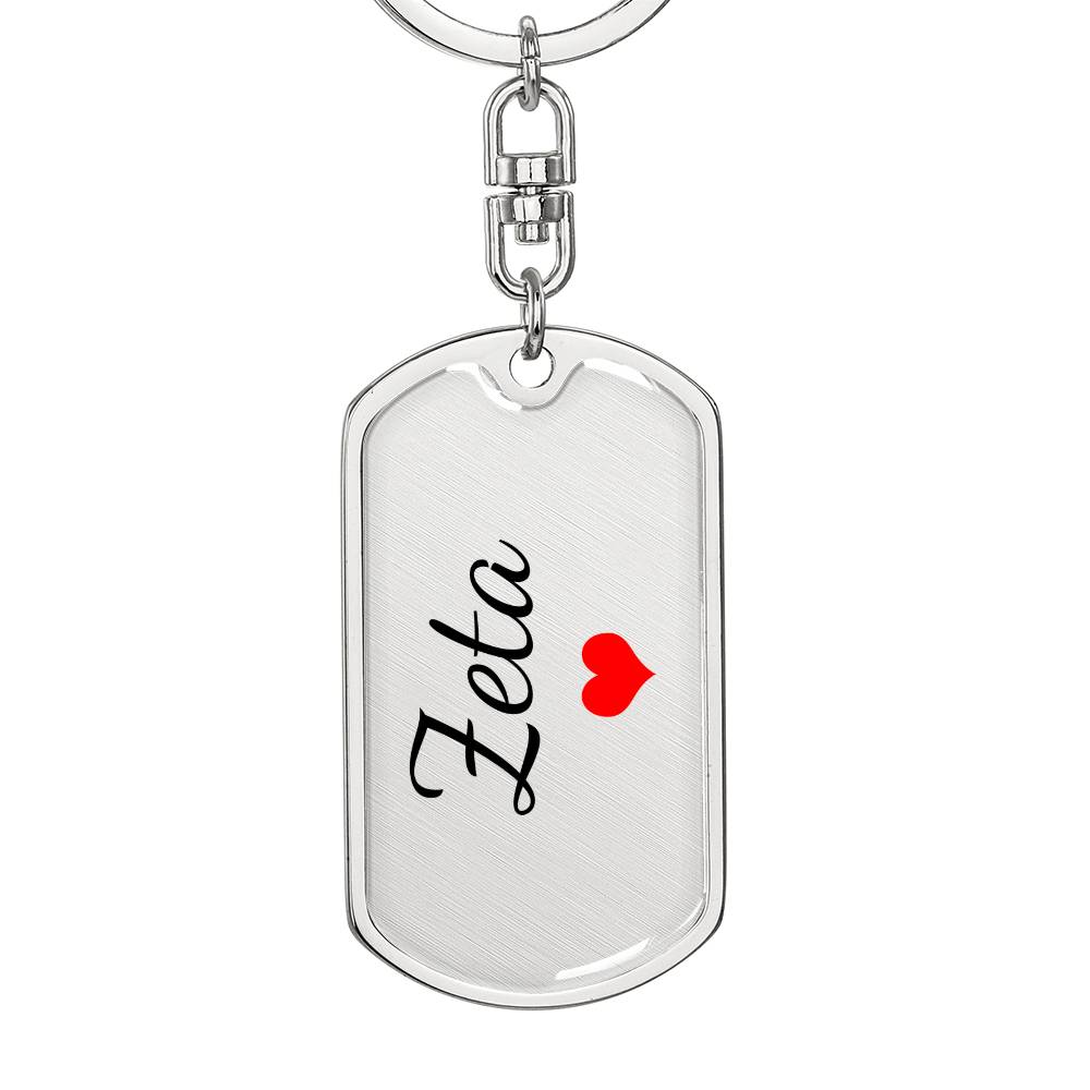Zeta Keychain – Custom Name Keychain for Women