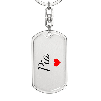 Pia Keychain – Custom Name Keychain for Women