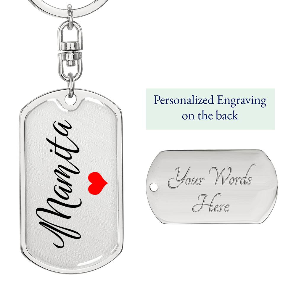 Regalo para Mamita, Llavero Personalizado Grabado, Dia de las Madres Keepsake from Hijos, Sentimental Latina Mom Gift