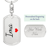 Load image into Gallery viewer, Ima Gift, Custom Ima Keychain, Jewish Mom Gift, Hebrew Mother Gift
