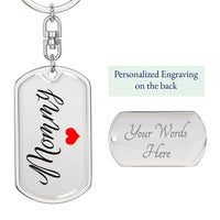 Load image into Gallery viewer, Custom Mommy Gift, New Mom Gift from Husband, Personalized Keychain for First Time Mom, First Mothers Day Keepsake
