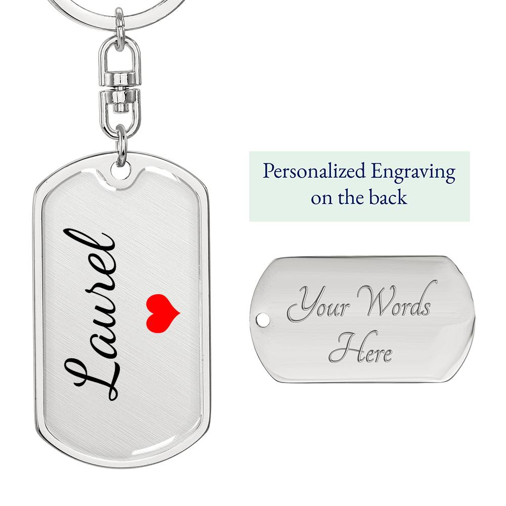 Laurel Keychain – Custom Name Keychain for Women