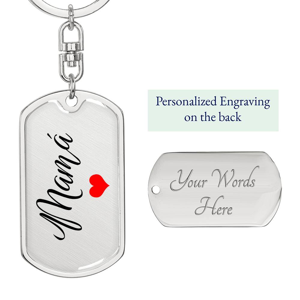 Regalo Personalizado para Mama, Llavero Grabado para Mama, Dia de las Madres Keepsake from Hijos, Personalized Mom Gift in Spanish