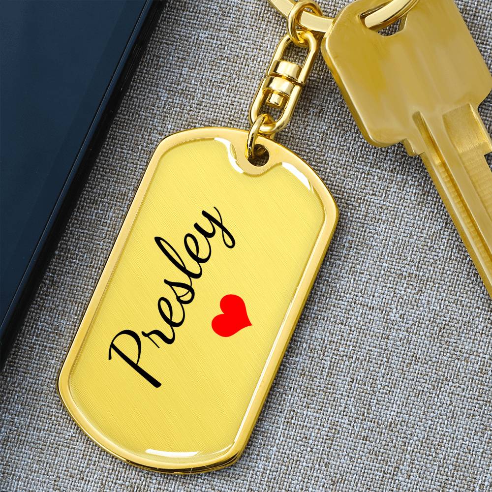 Presley Keychain – Name Keychain for Women
