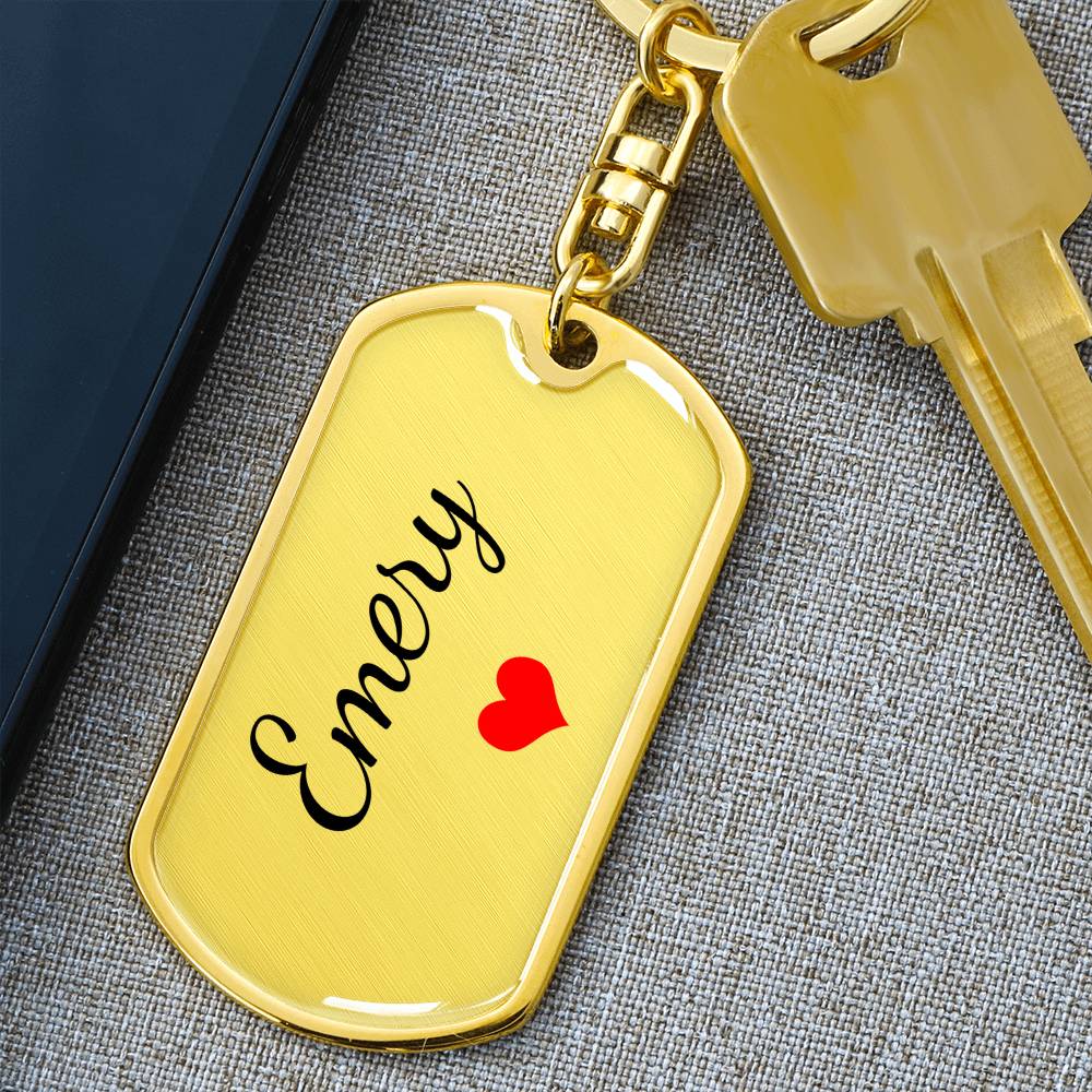 Emery Keychain – Custom Name Keychain for Women