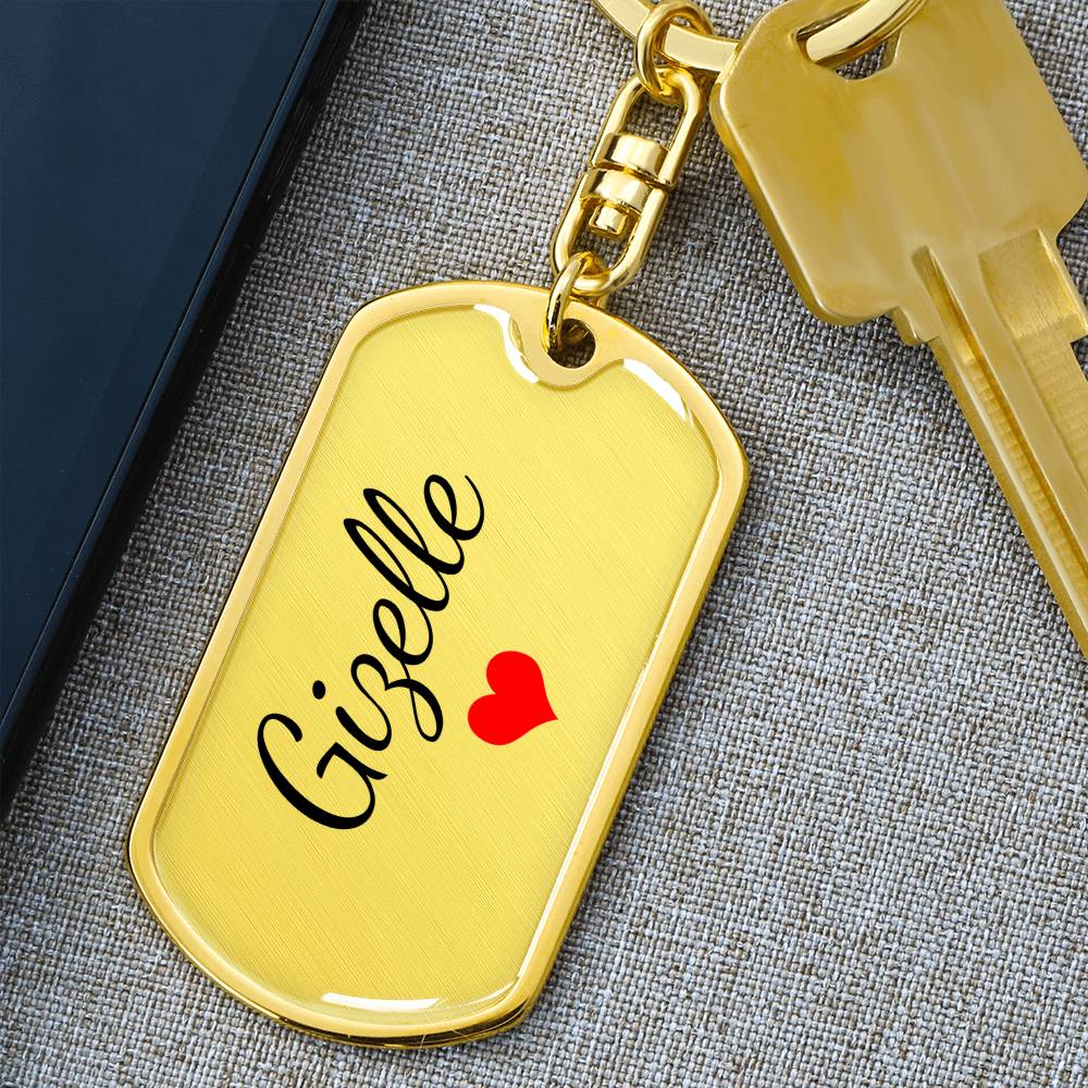 Gizelle Keychain – Name Keychain for Women