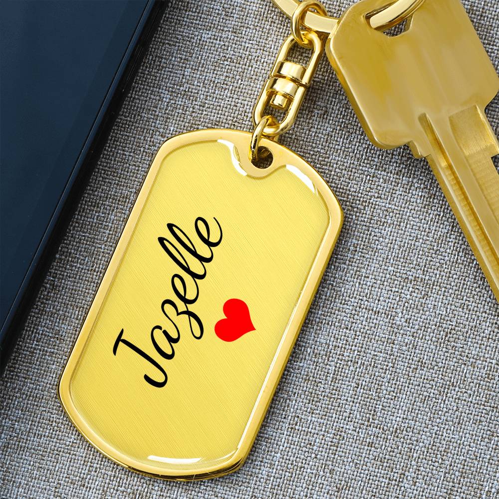 Jazelle Keychain – Name Keychain for Women