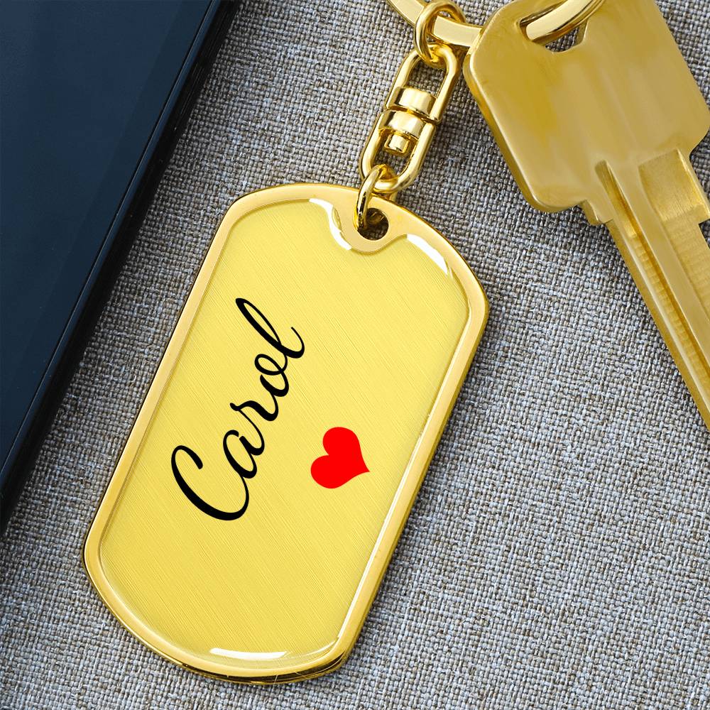 Carol Keychain – Custom Name Keychain for Women