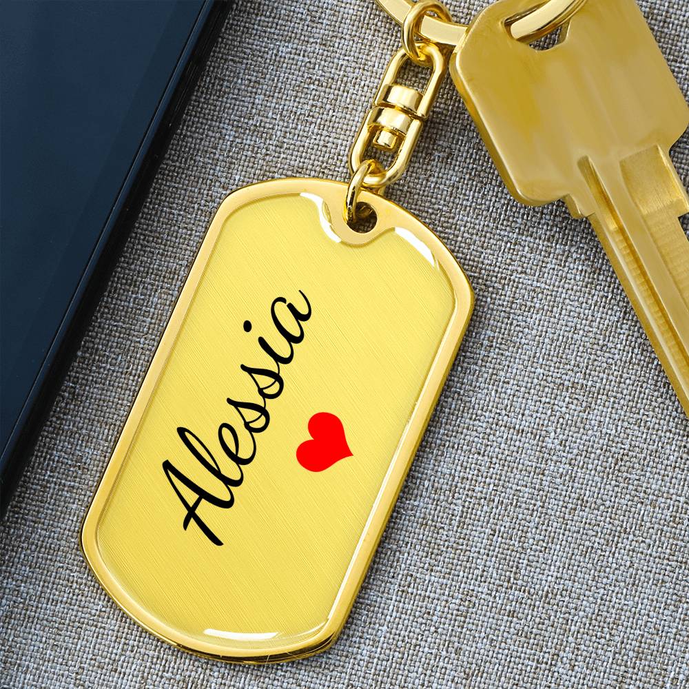 Alessia Keychain – Name Keychain for Women