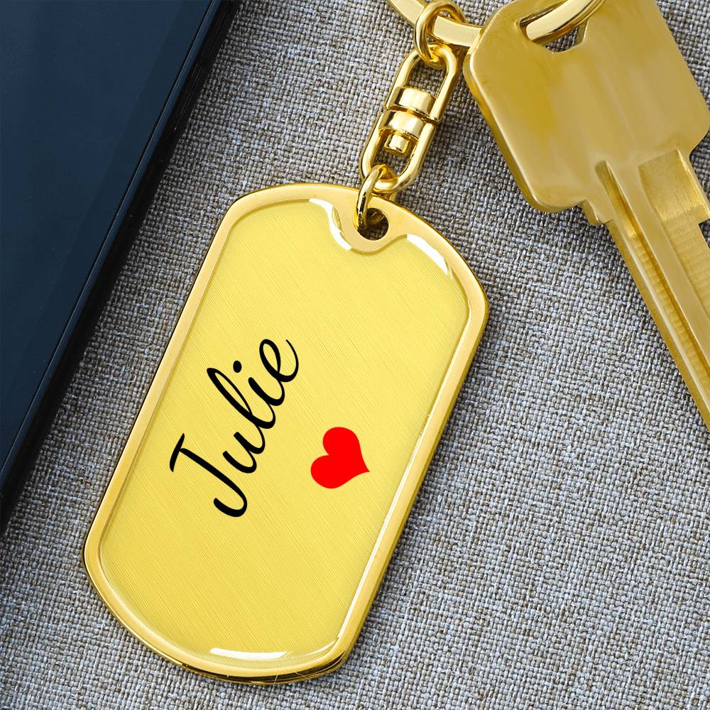 Julie Keychain – Custom Name Keychain for Women