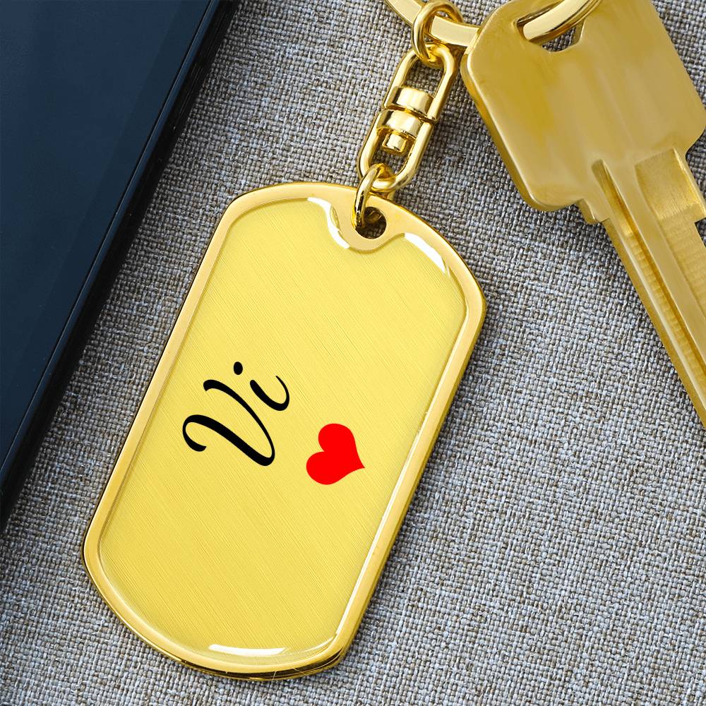 Vi Keychain – Custom Name Keychain for Women