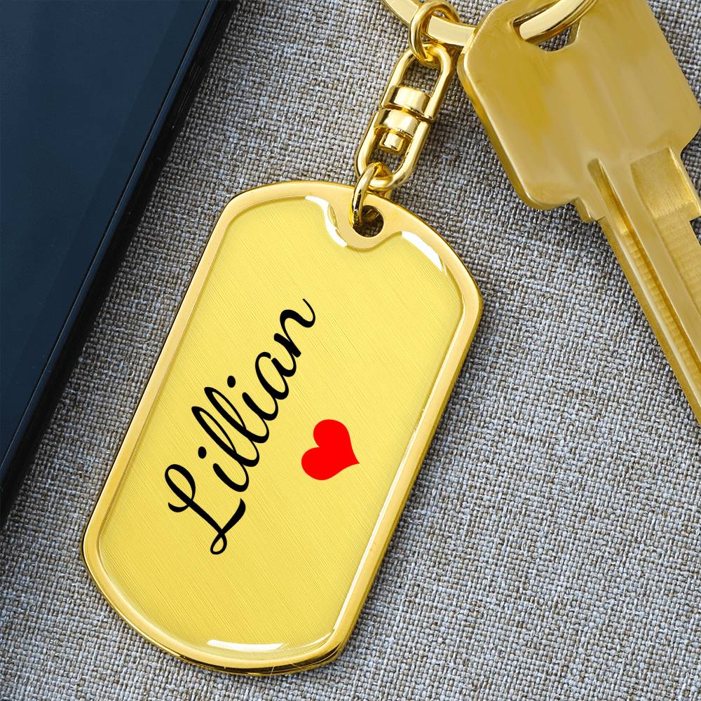 Lillian Keychain – Name Keychain for Women