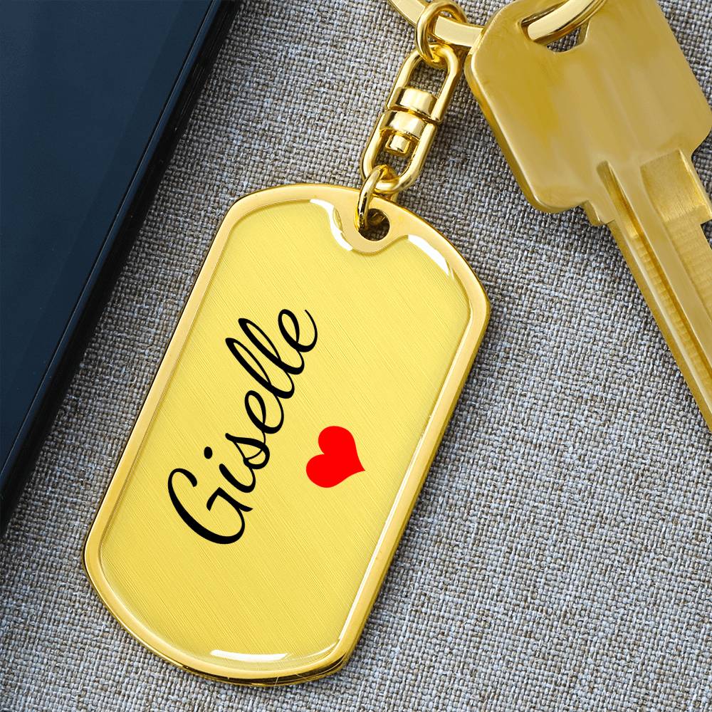 Giselle Keychain – Name Keychain for Women