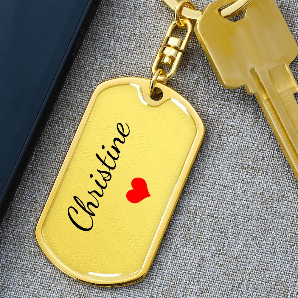 Christine Keychain – Name Keychain Gift