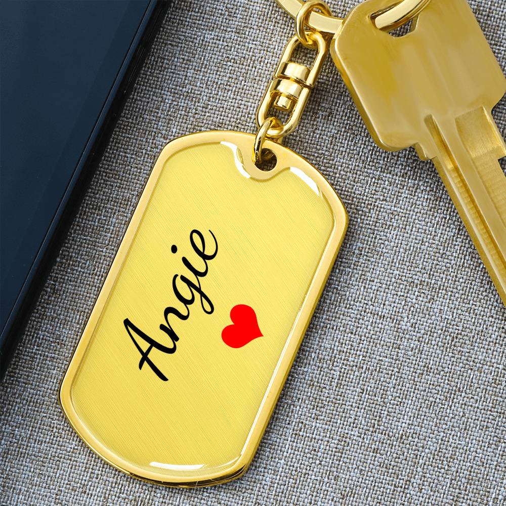 Angie Keychain – Custom Name Keychain for Women