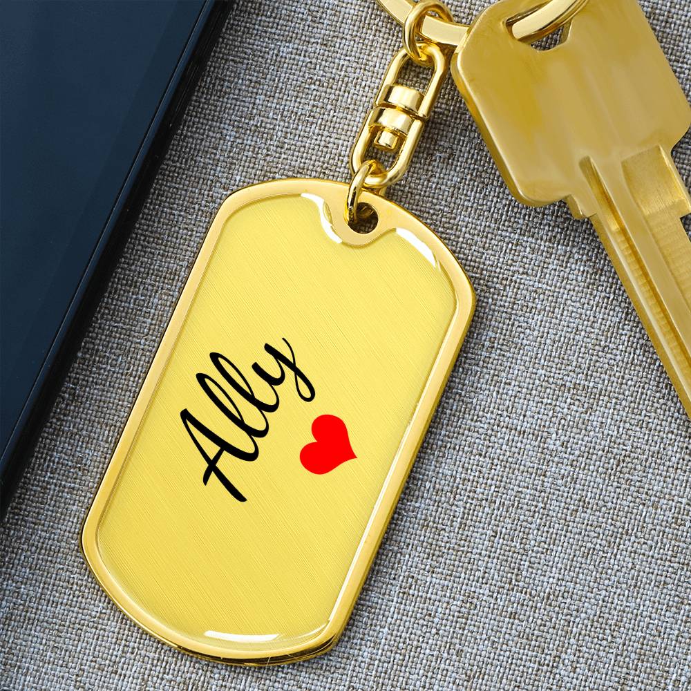 Ally Keychain – Custom Name Keychain for Women