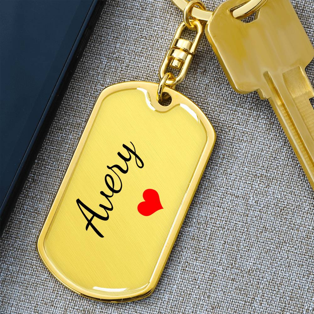 Avery Keychain – Custom Name Keychain for Women