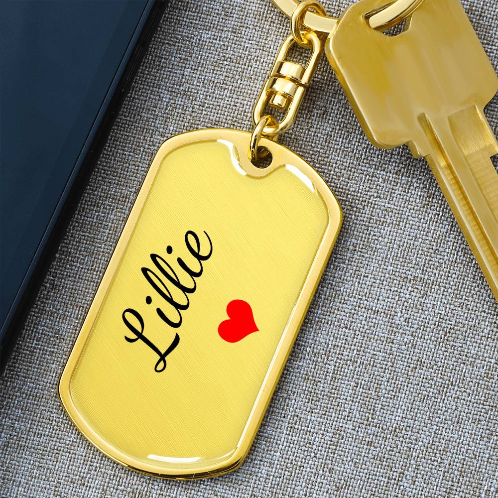 Lillie Keychain – Custom Name Keychain for Women