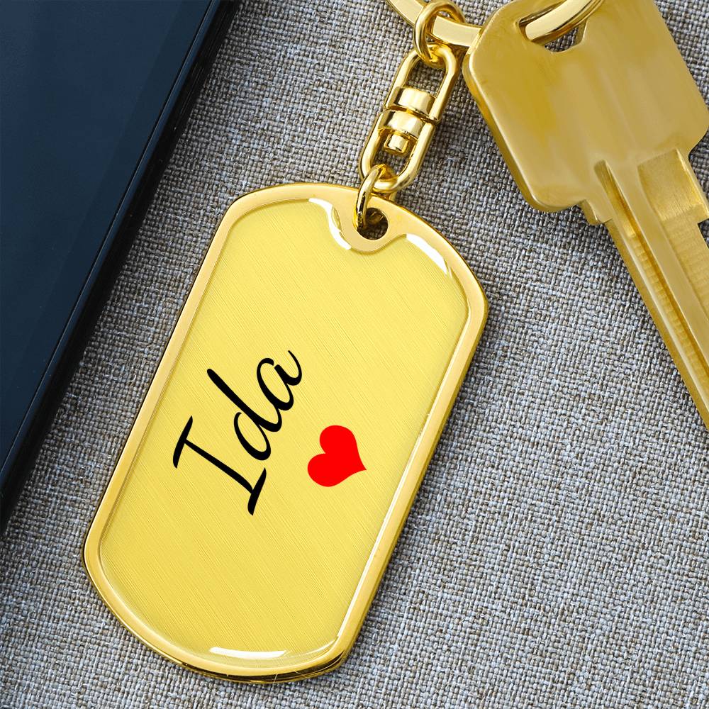 Ida Keychain – Custom Name Keychain for Women