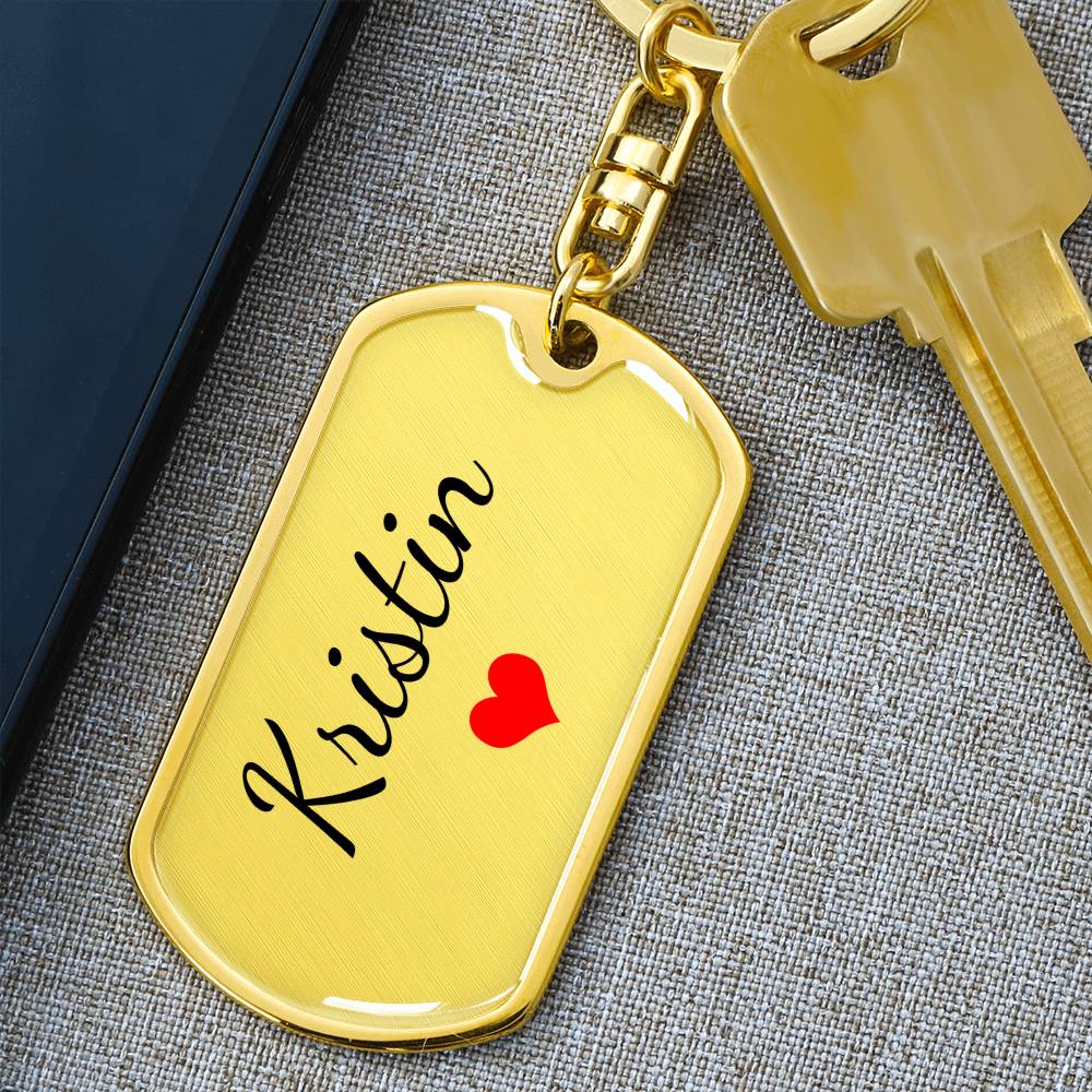 Kristin Keychain – Name Keychain for Women