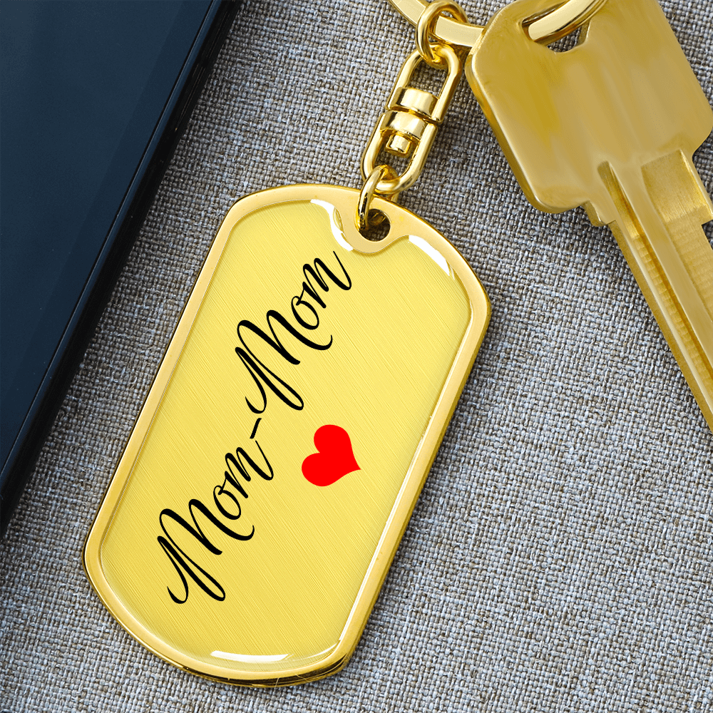 Mom-Mom Gift, Personalized Mom-Mom Keychain, Mother's Day Keepsake for Grandmother from Grandkids