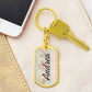 shineon dog keychain - floral with birthstone font 4