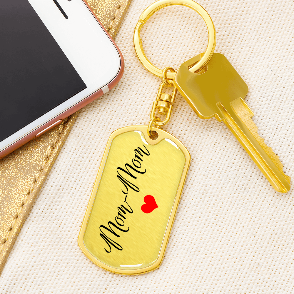 Mom-Mom Gift, Personalized Mom-Mom Keychain, Mother's Day Keepsake for Grandmother from Grandkids