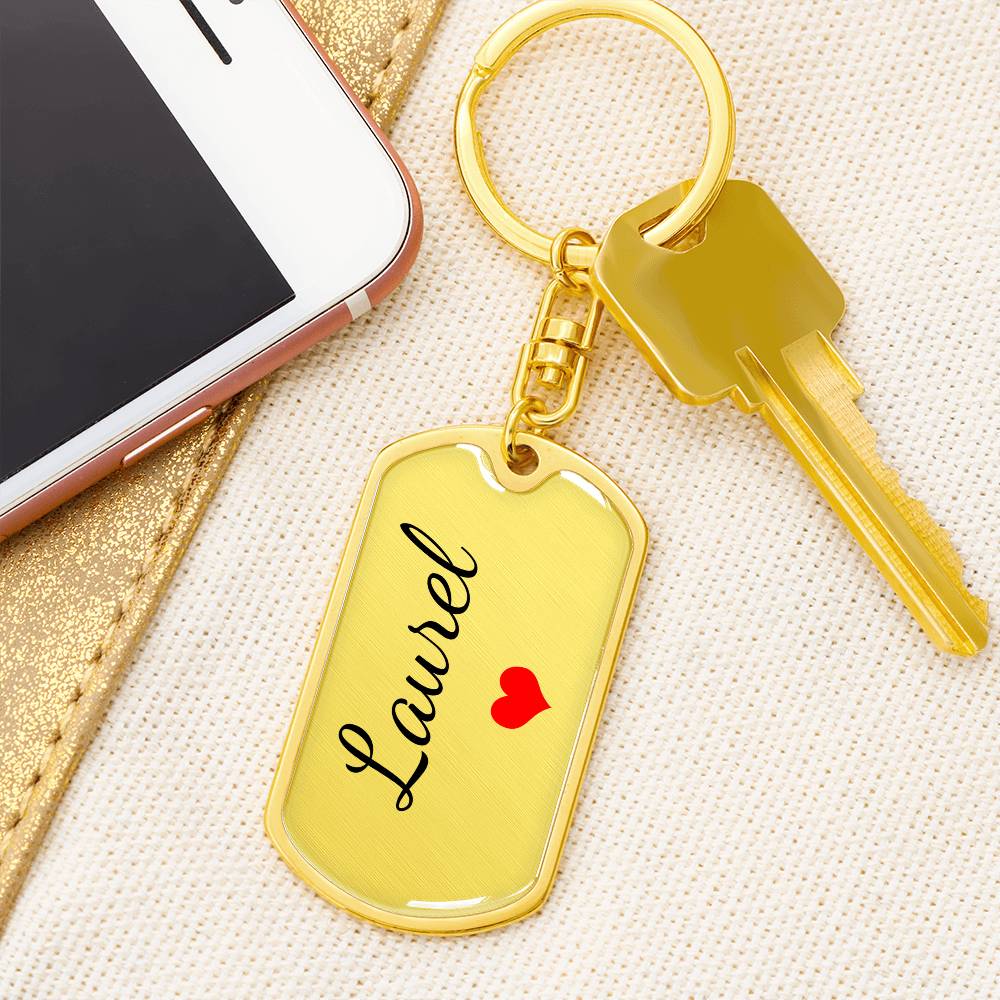 Laurel Keychain – Custom Name Keychain for Women
