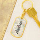 shineon dog keychain - floral with birthstone font 13