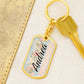 shineon dog keychain - floral with birthstone font 4